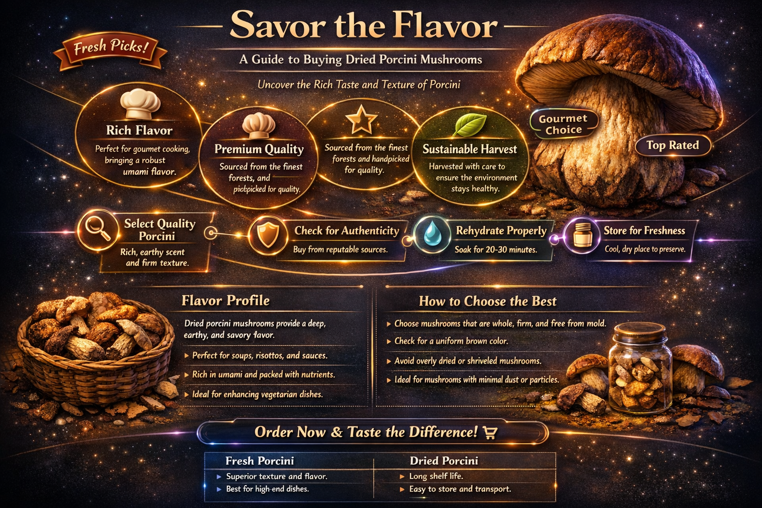 how to buy dried porcini mushrooms