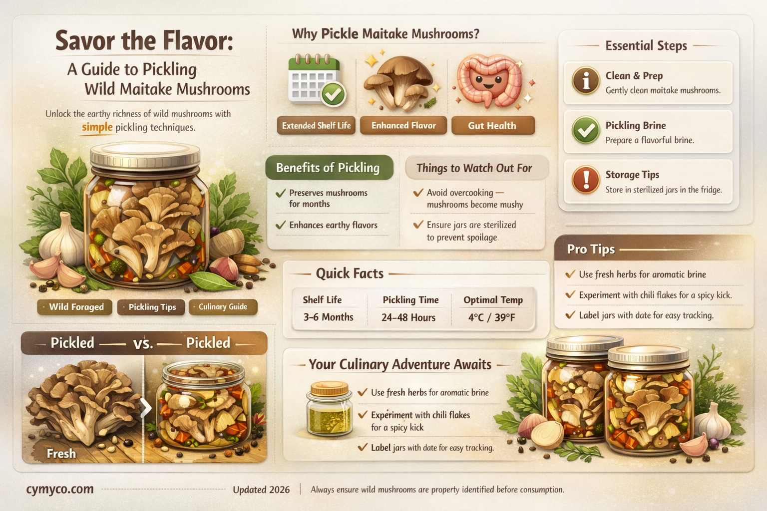 how to prepare wild maitake pickle