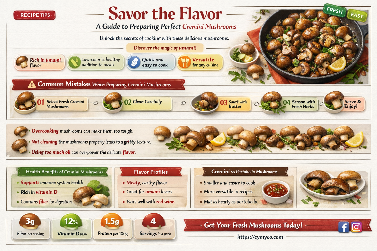 how to prepare cremini