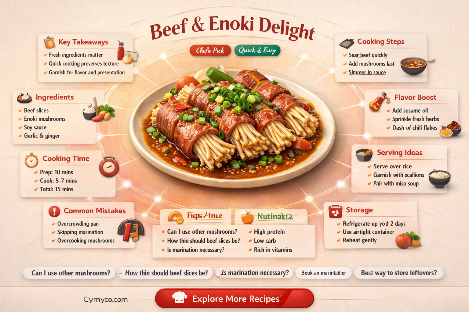 how to cook beef enoki