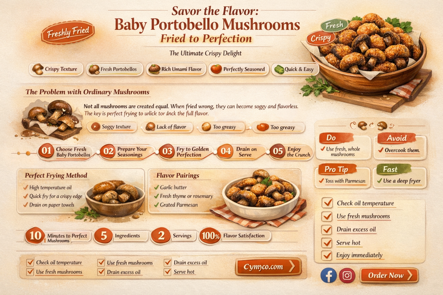 how to fry baby portobello mushrooms