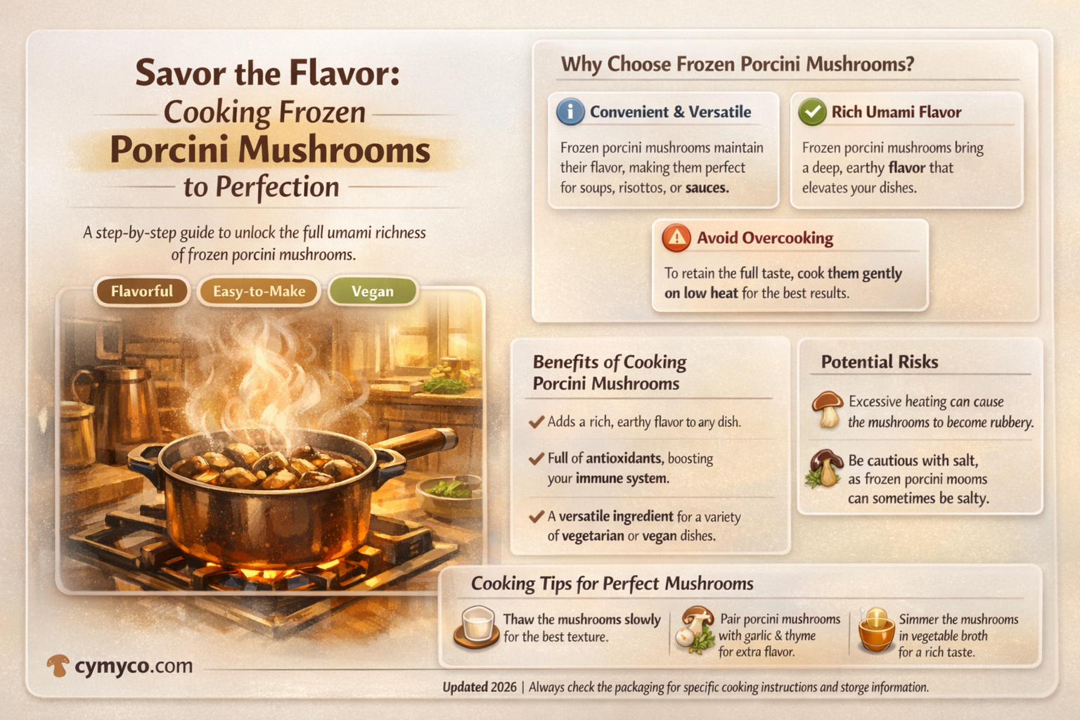 how to cook frozen porcini mushroom