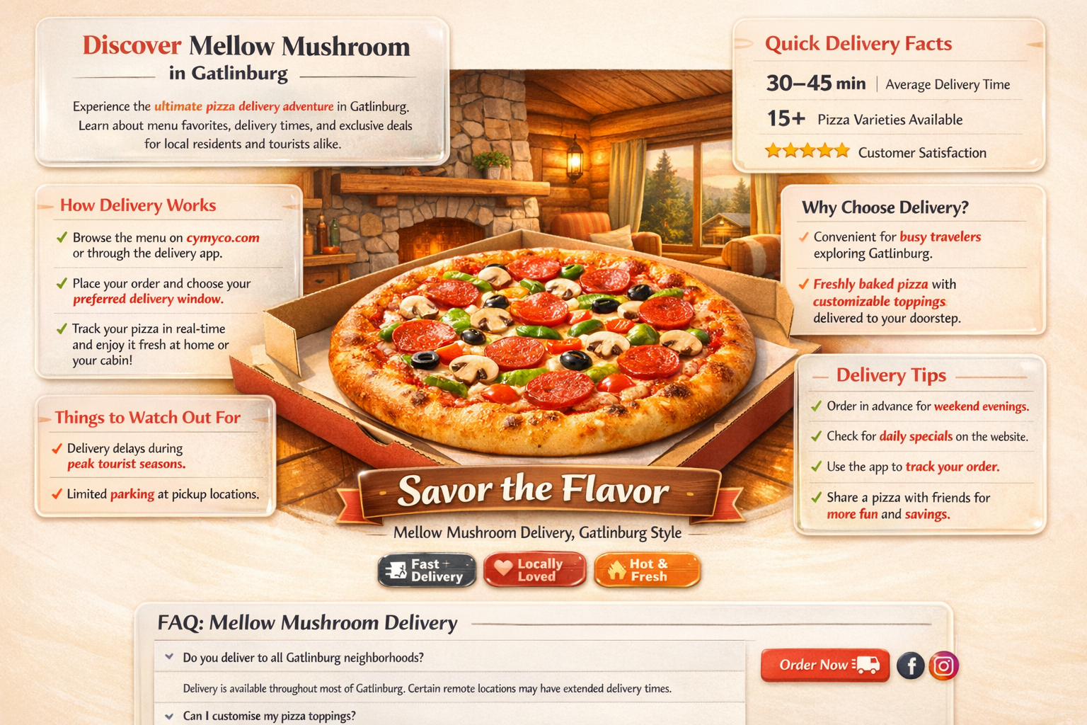 does mellow mushroom gatlinburg deliver