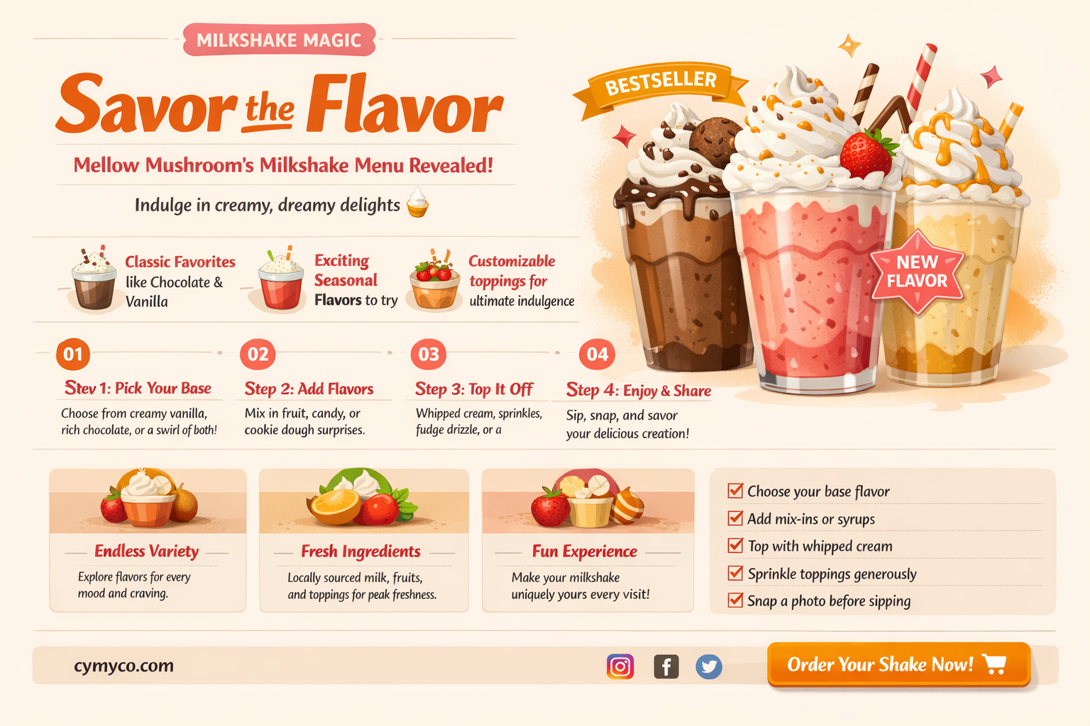 does mellow mushroom have milkshakes