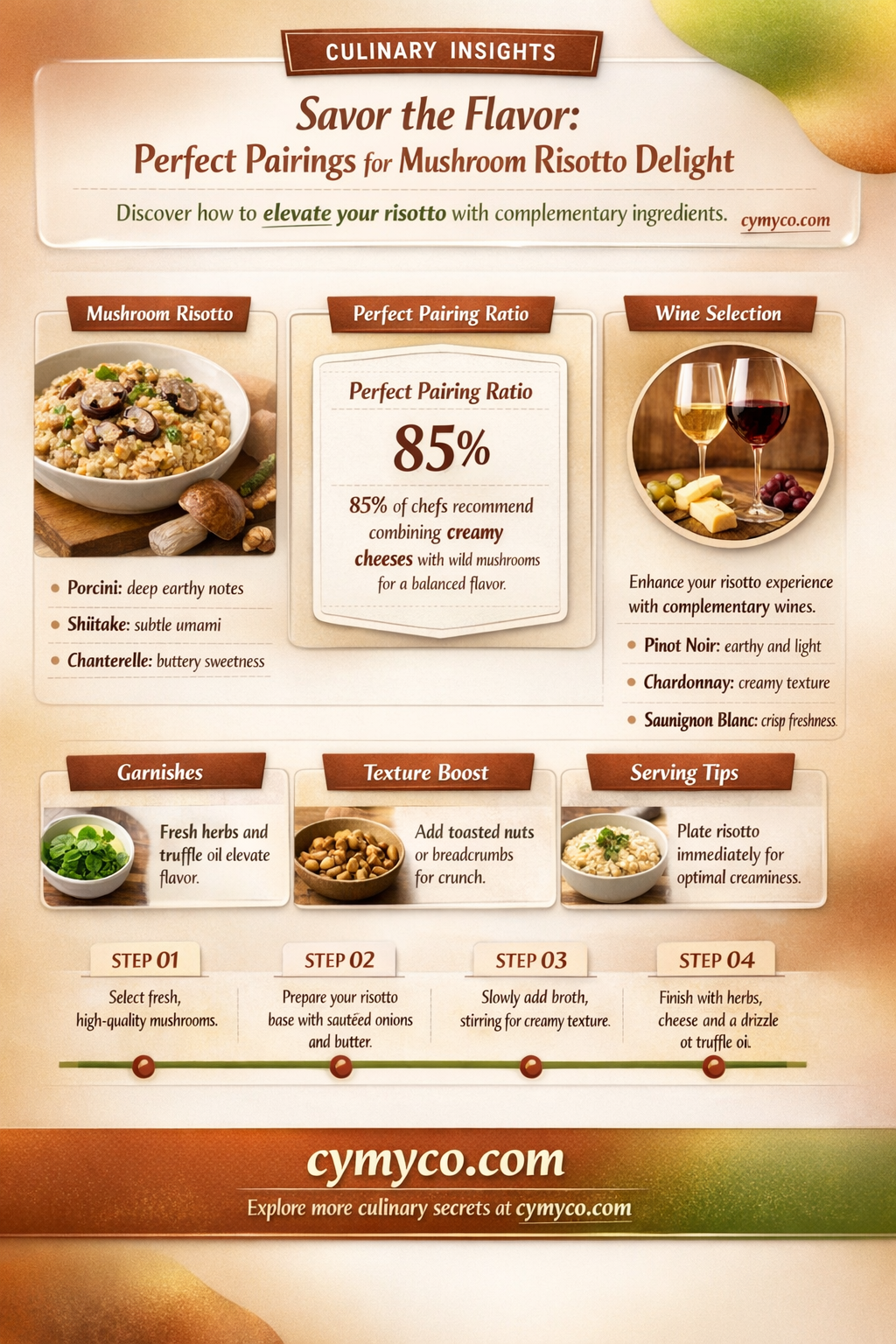 what goes good with mushroom risotto