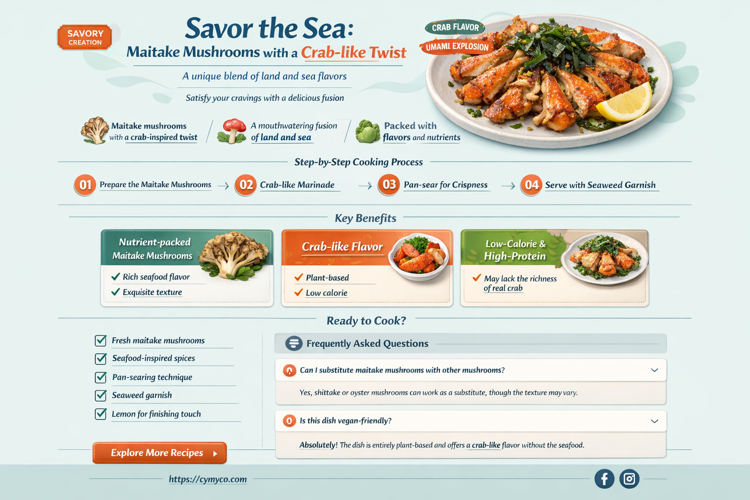 how to cook maitake to taste like crab