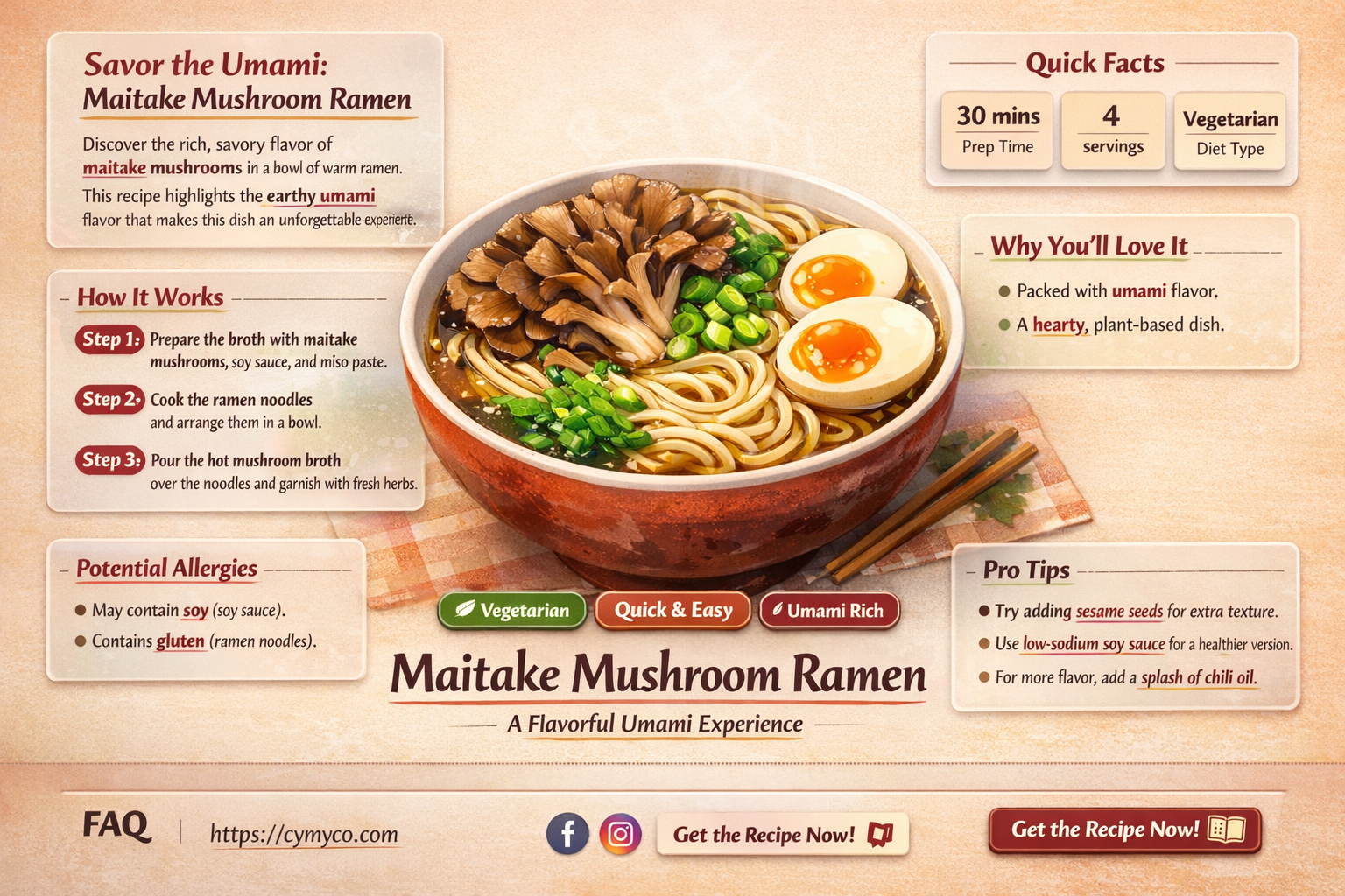 how to cook maitake for raomen