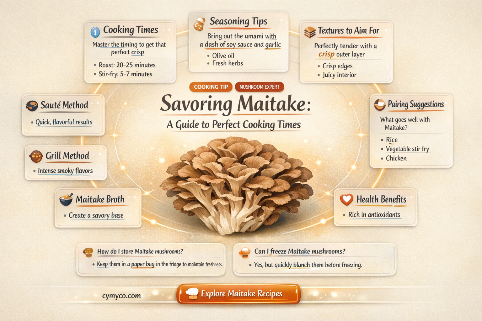 how long to cook maitake
