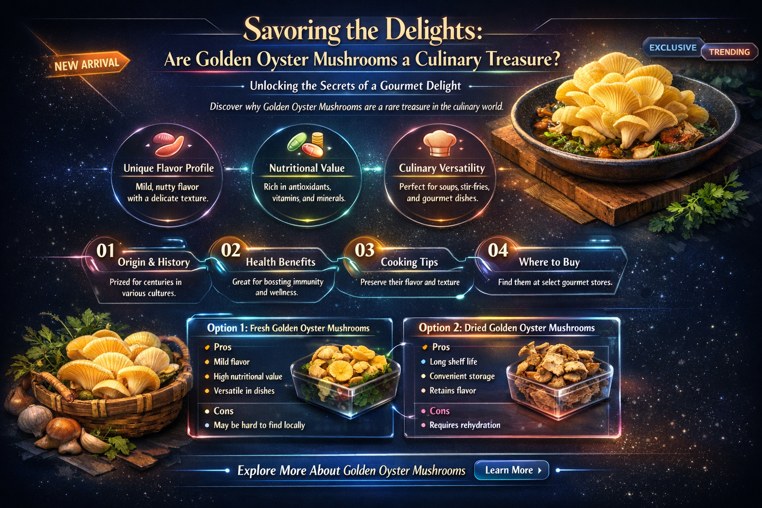 are golden oyster mushrooms good to eat