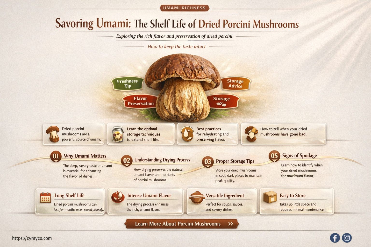 how long can you keep dried porcini