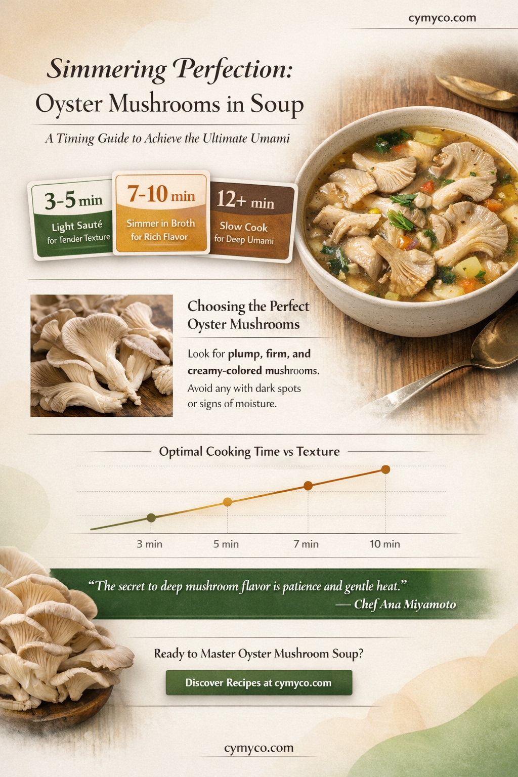 how long to cook oyster mushrooms in soup