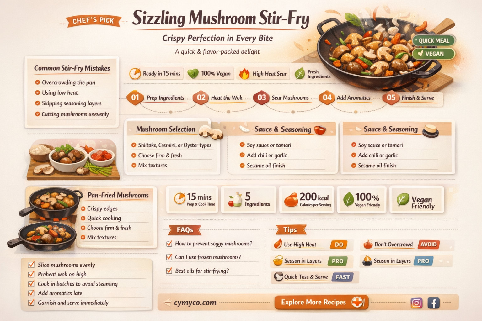 how to make crispy mushroom stir fry