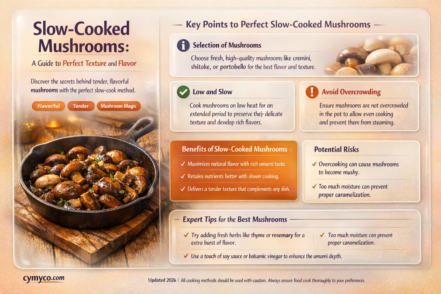 how long to cook mushrooms in a slow cooker
