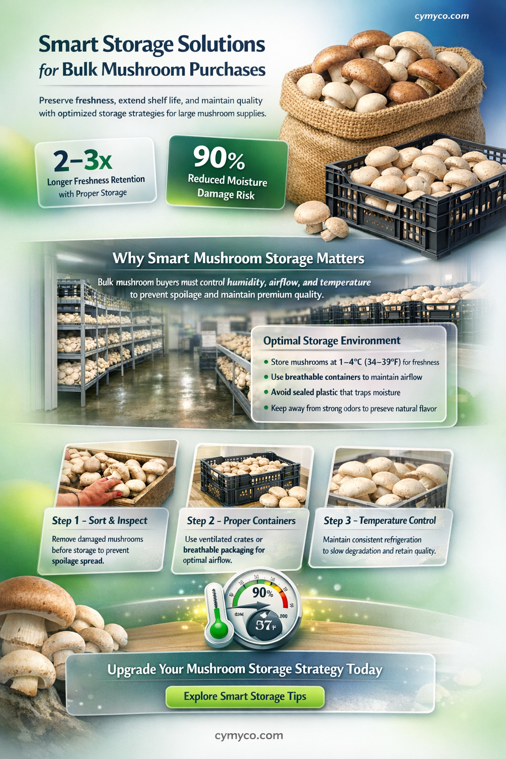 how to keep mushrooms when buying in bulk