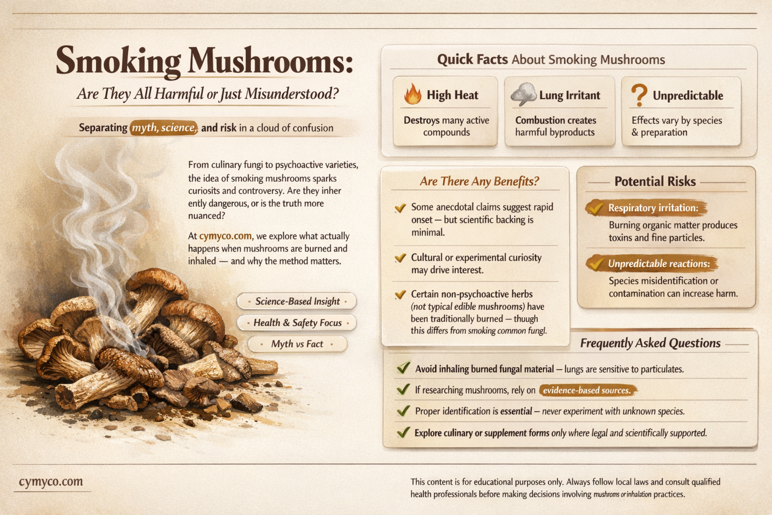 are all mushrooms bad to smoke