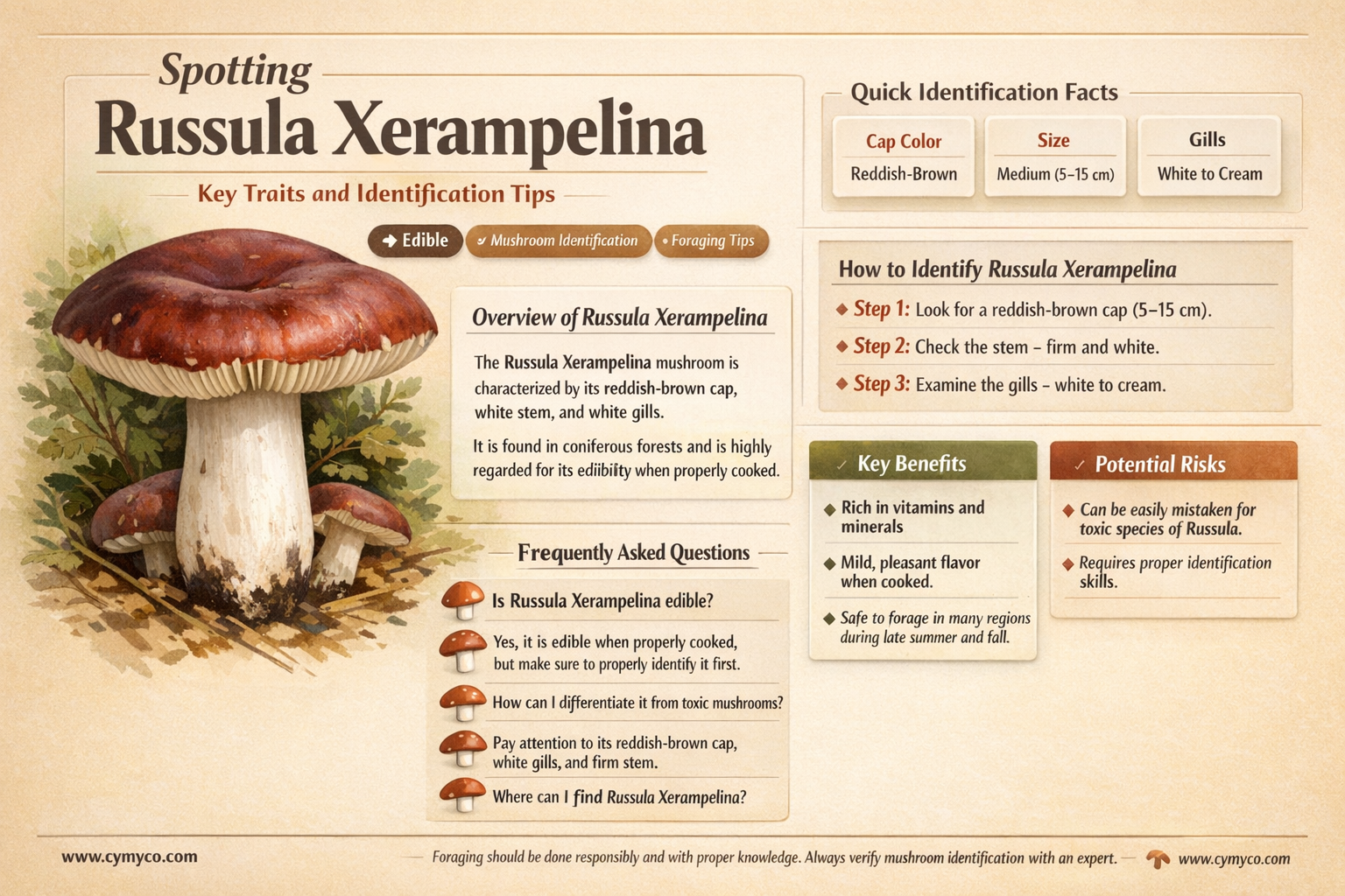 how to identify russula xerampelina