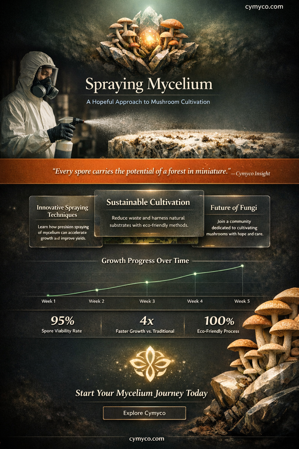 can i spray mycelium and hope it grows