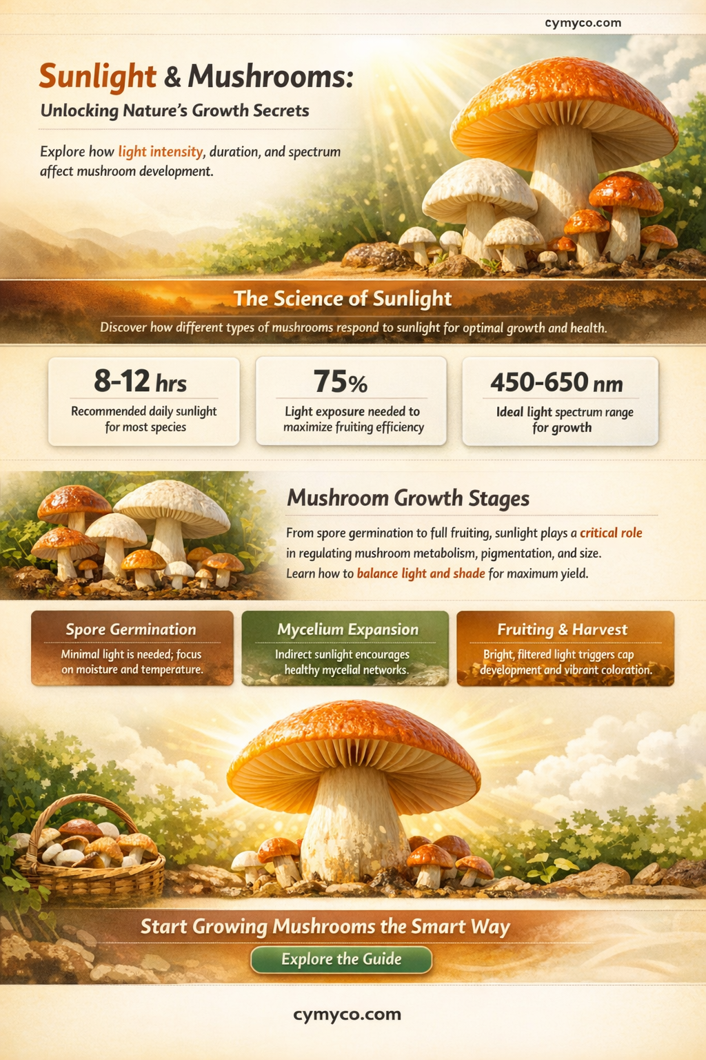 does mushrooms need sunlight to grow
