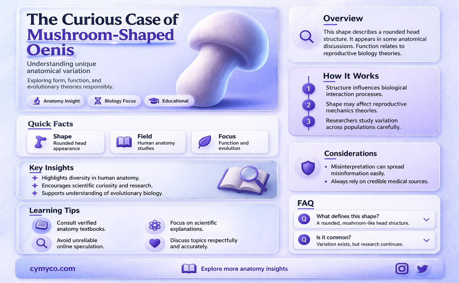 why are oenis shaped like mushrooms