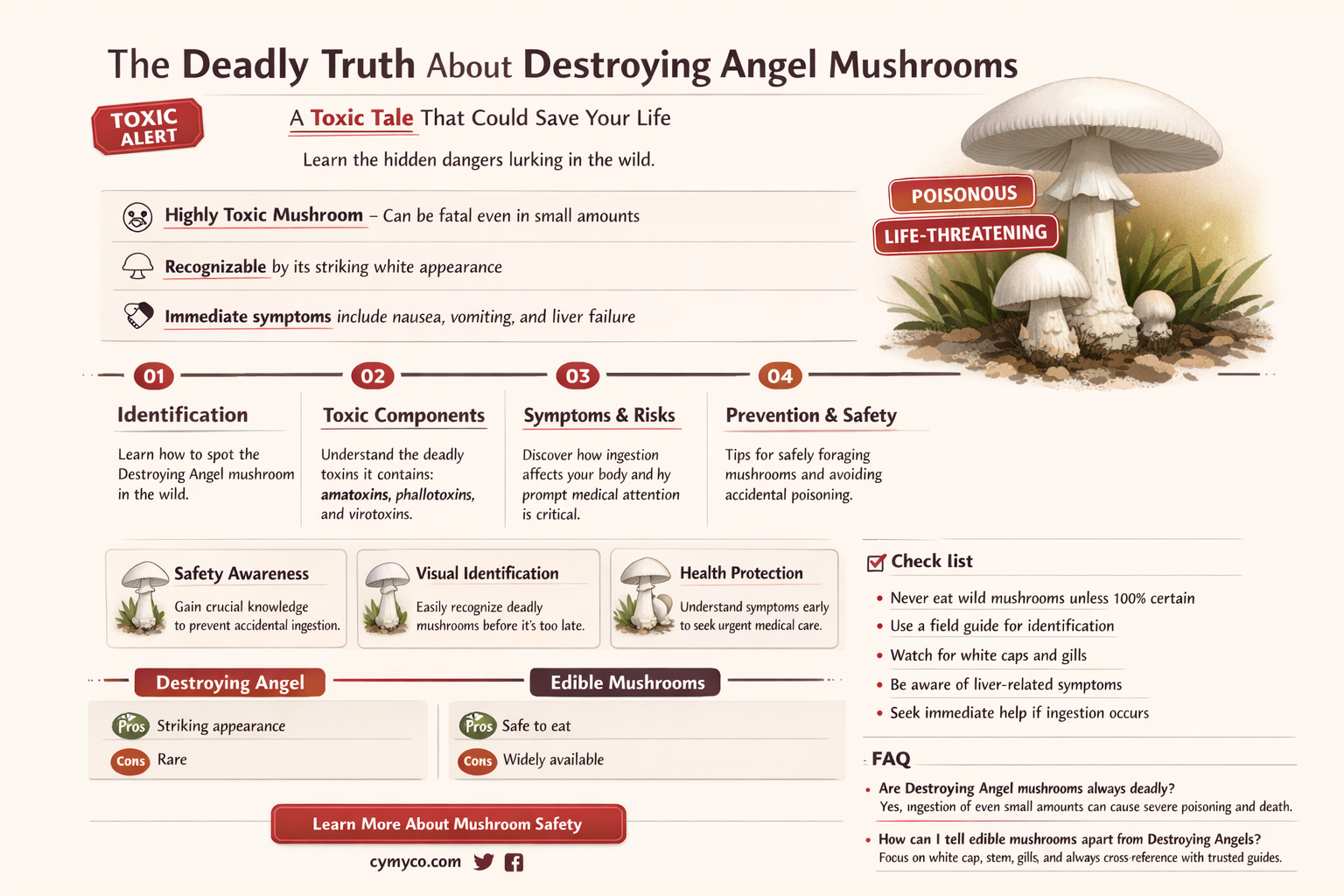 are destroying angel mushrooms poisonous