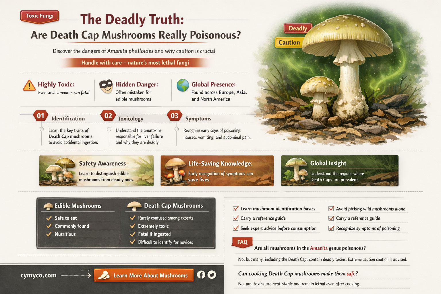 are death cap mushrooms poisonous