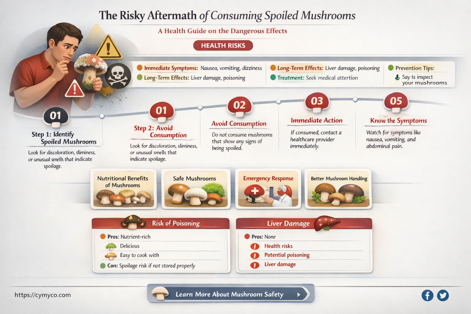 what happens if you eat spoiled mushrooms