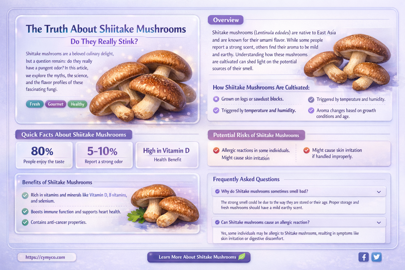 are shiitakes supposed to stink