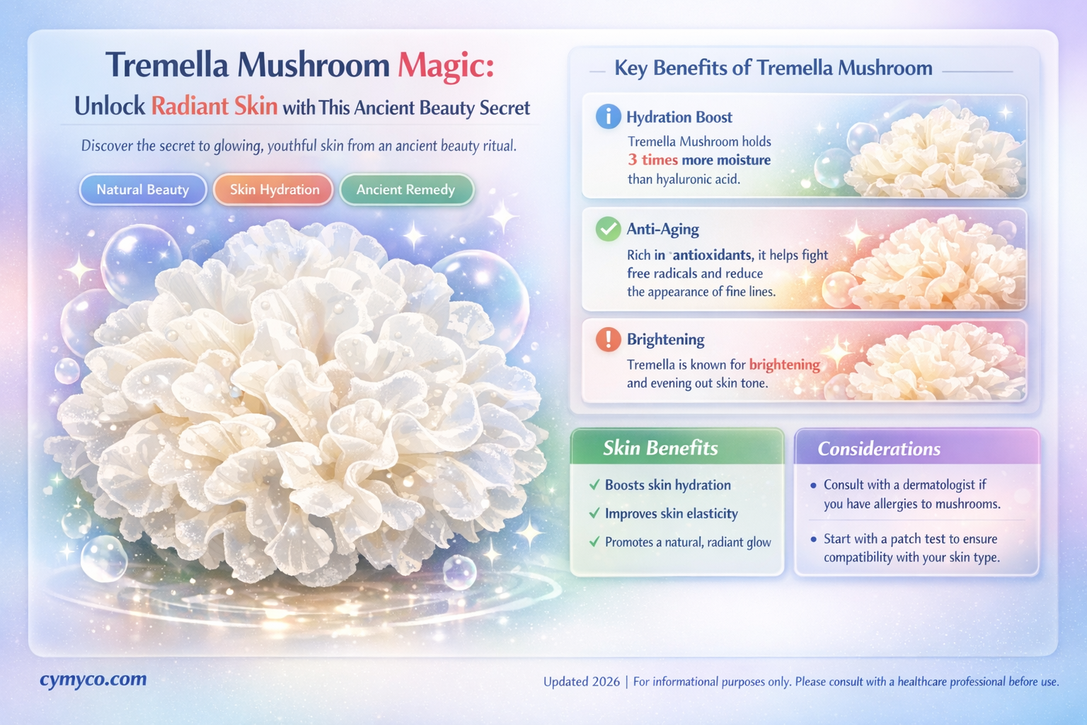 how to use tremella mushroom for skin