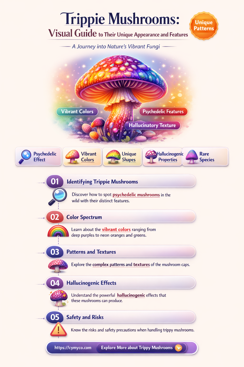 what tdo trippie mushrooms look like