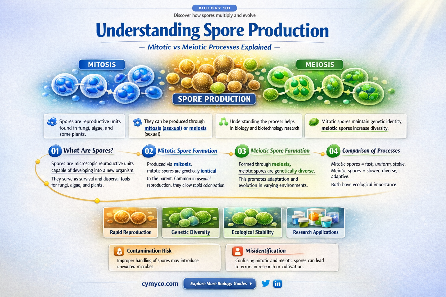 are spores produced by mitosis or meiosis