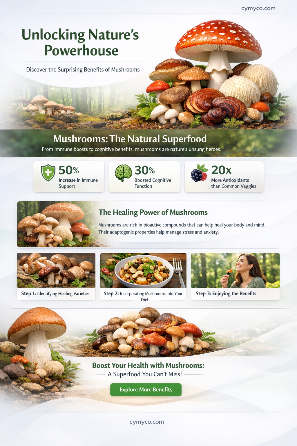 what are the benefits of eating mushrooms