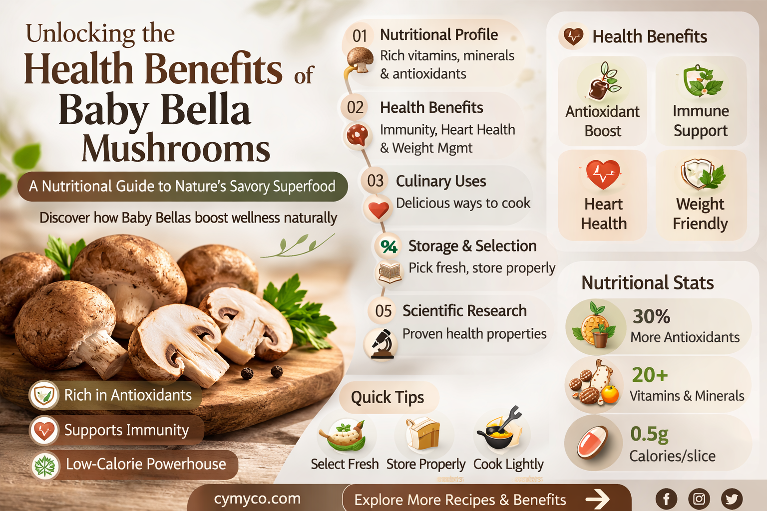 what are baby bella mushrooms good for