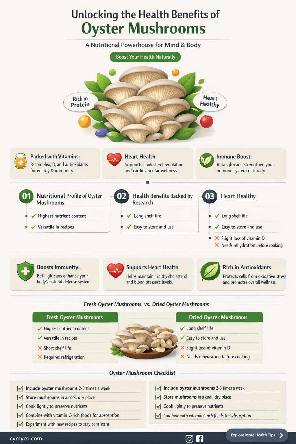 what are oyster mushrooms good for