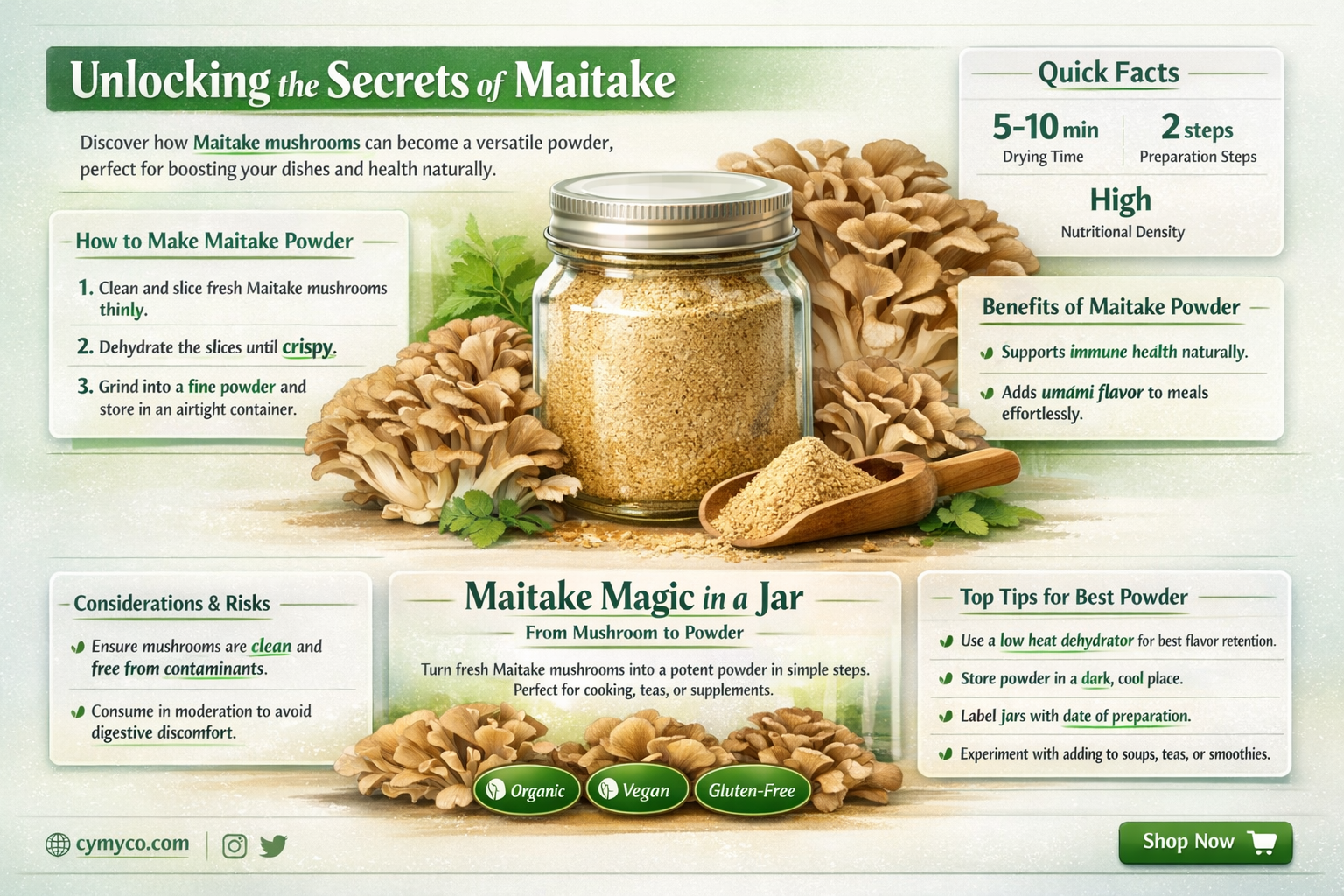 how to make maitake powder