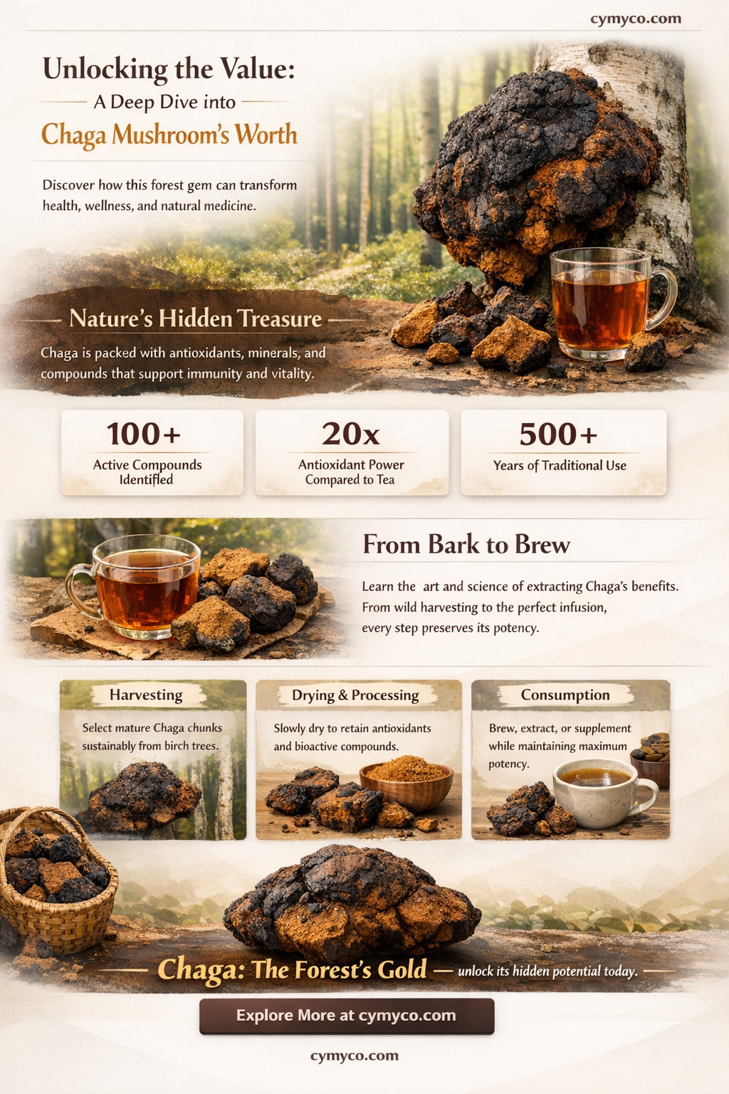 how much is the chaga mushroom worth