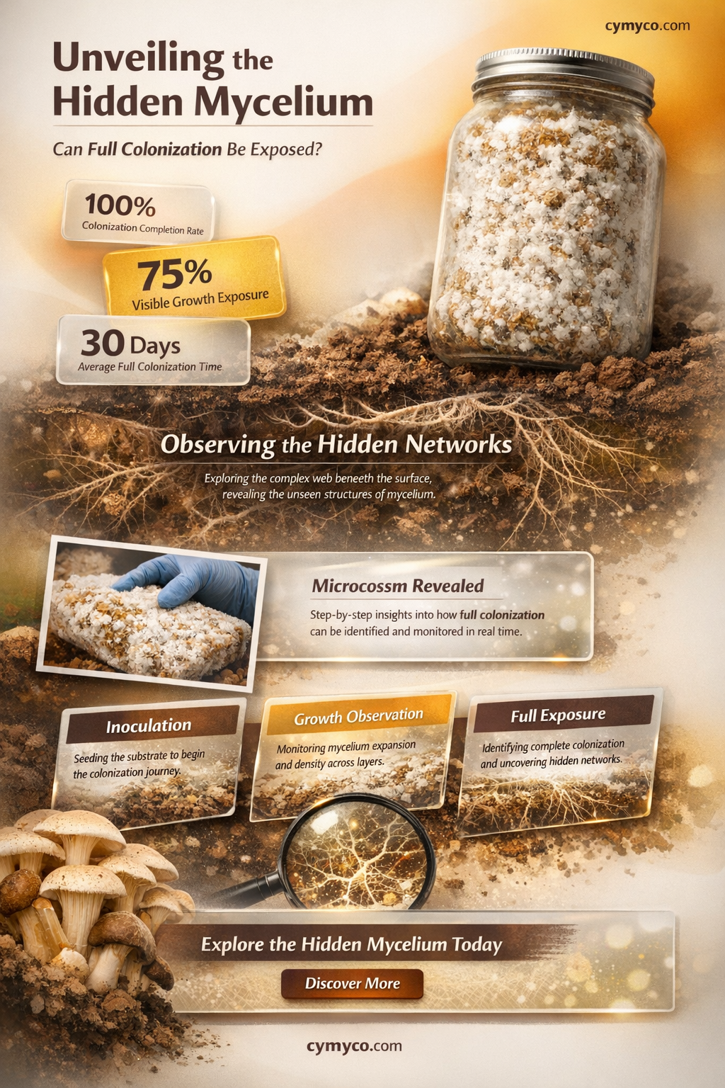 can fully colonized mycelium be exposed