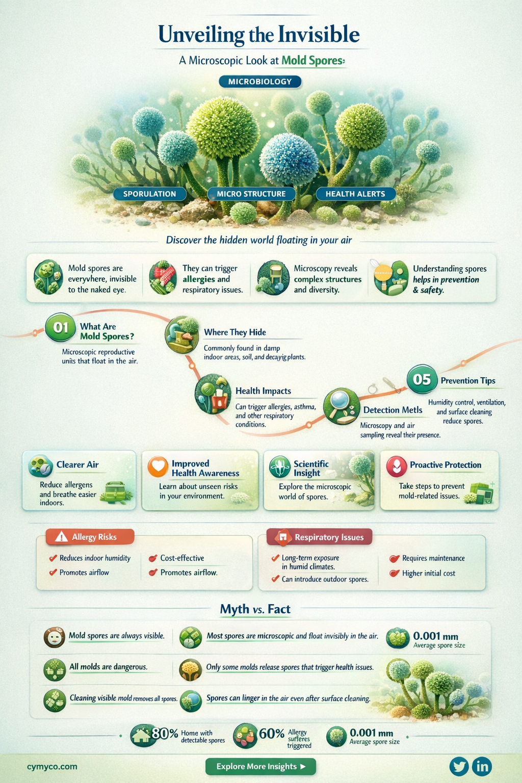 what does mold spores look like