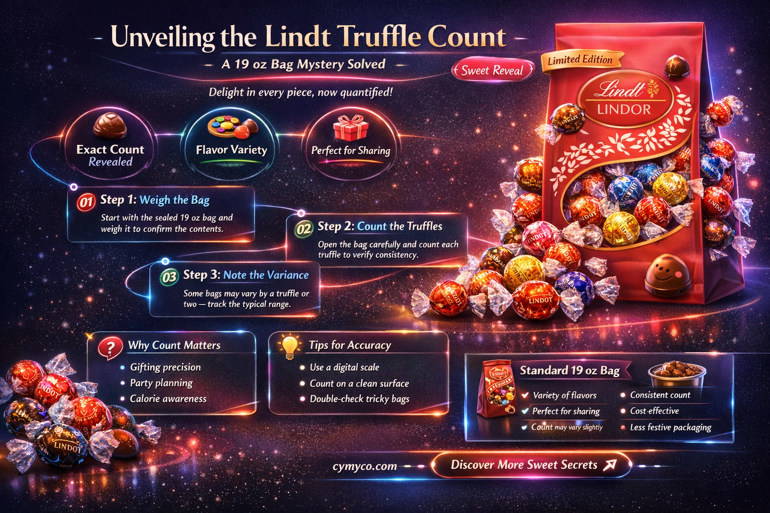 how many lindt truffles in a 19 oz bag