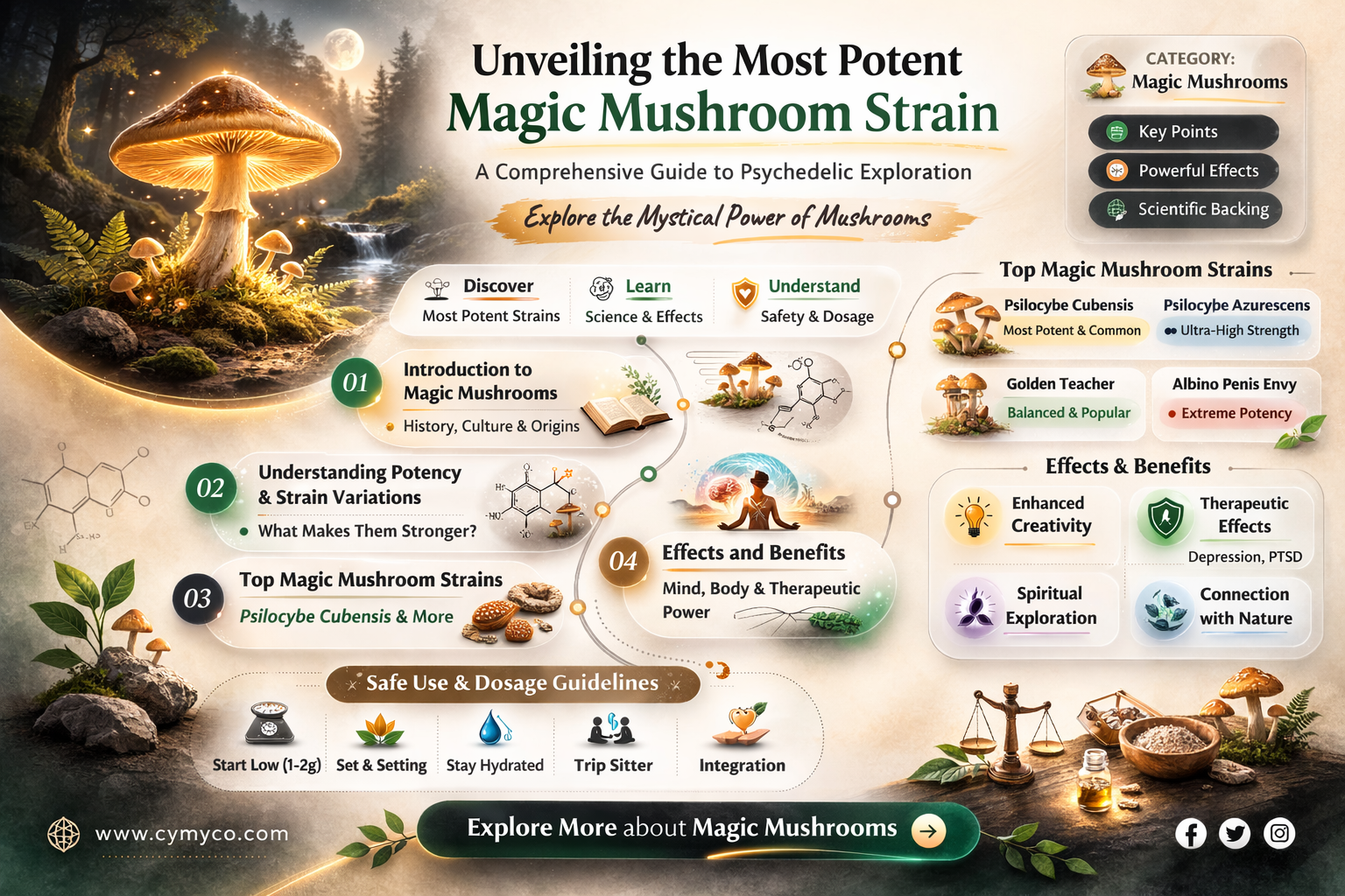 what strain of magic mushroom is the strongist