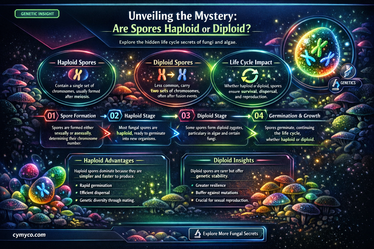 are spores haploid or diploid