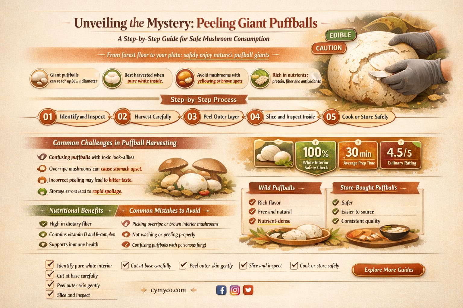 do i need to peel giant puffball before eating