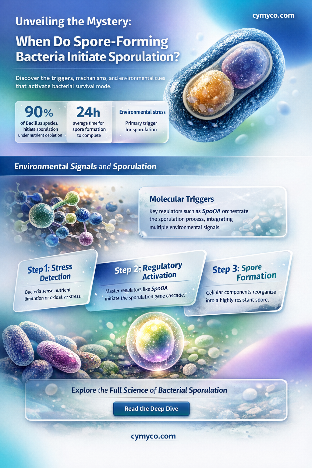 when is sporulation initiated by spore forming bacteria