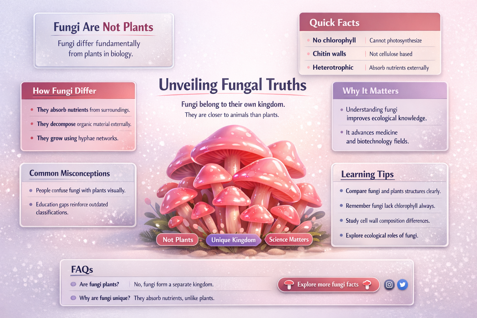 why fungi are not plants