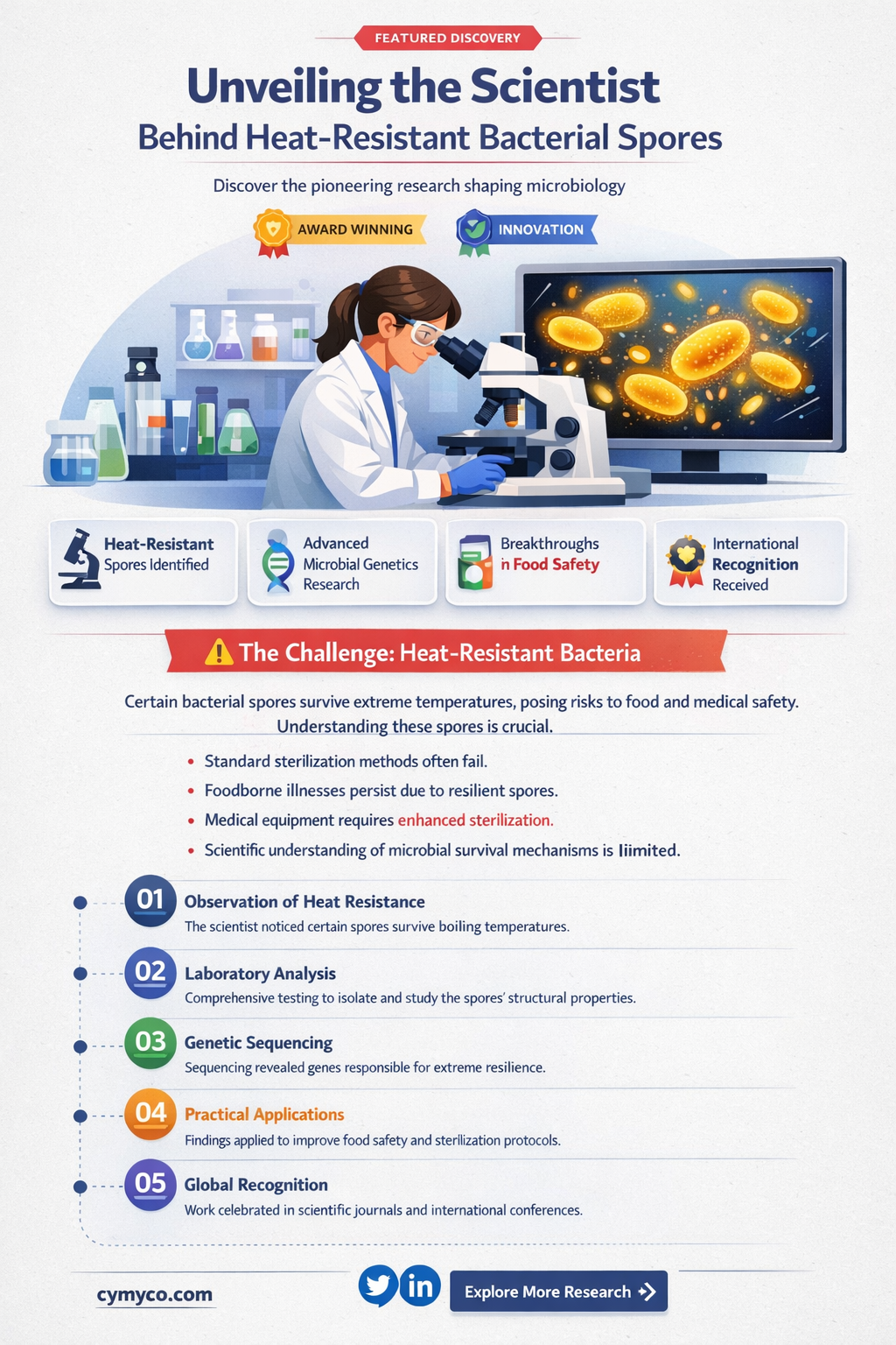 which scientist discovered heat resistant bacterial spores