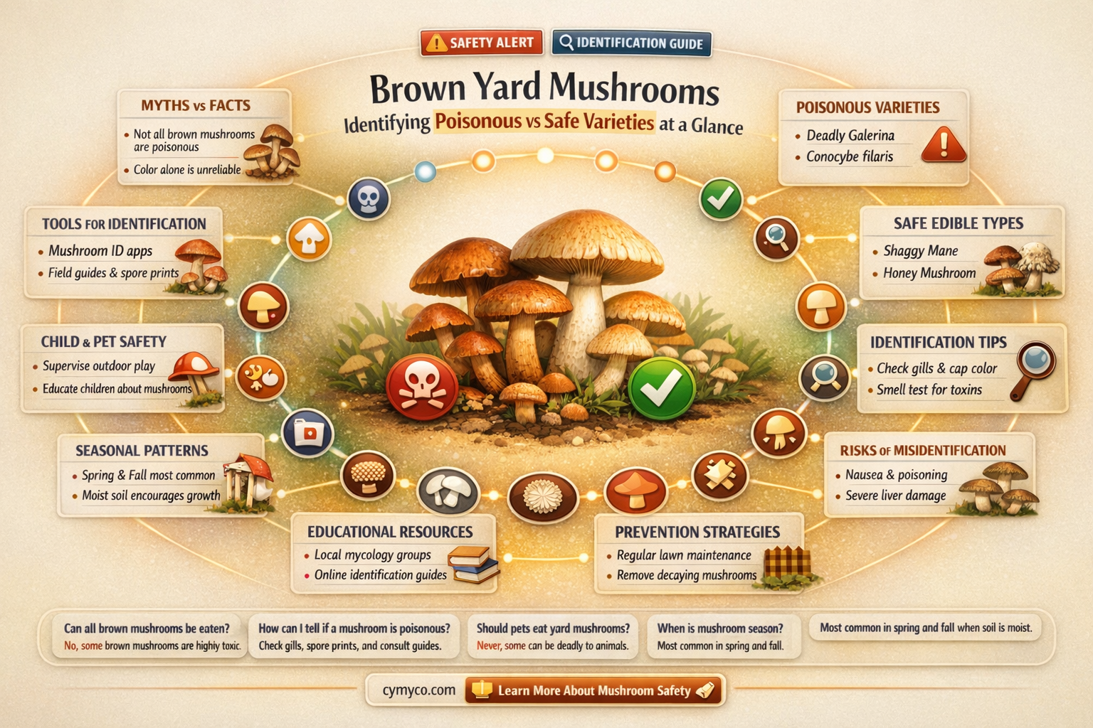 are brown yard mushrooms poisonous