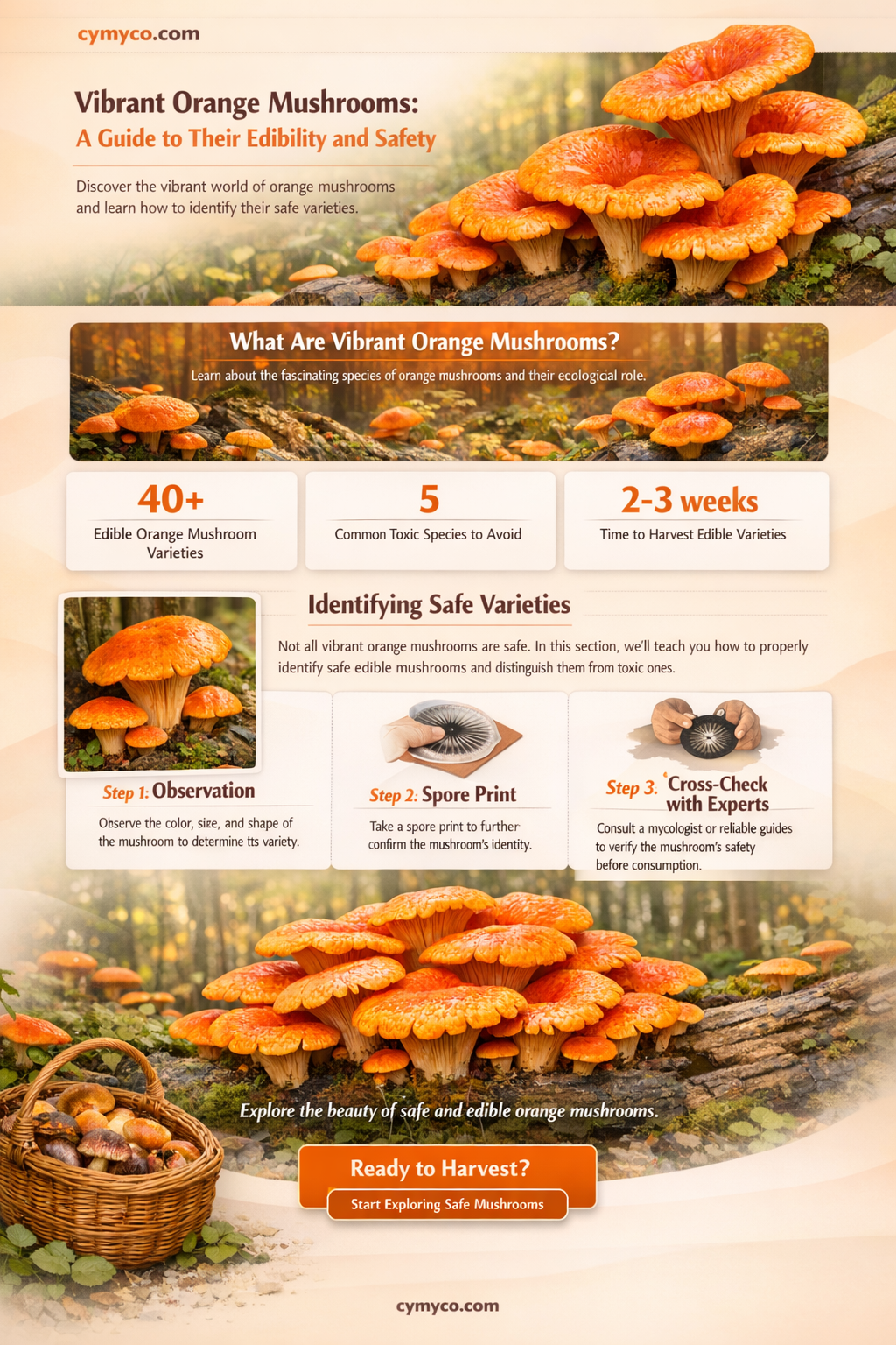 are bright orange mushrooms poisonous