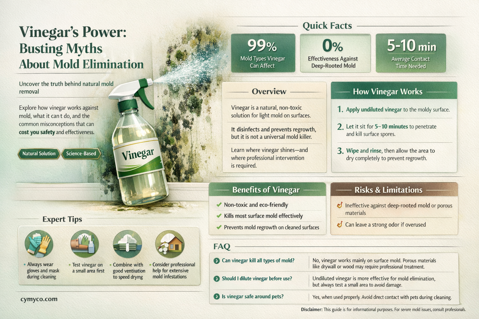 does vinegar kill mold spores in the air