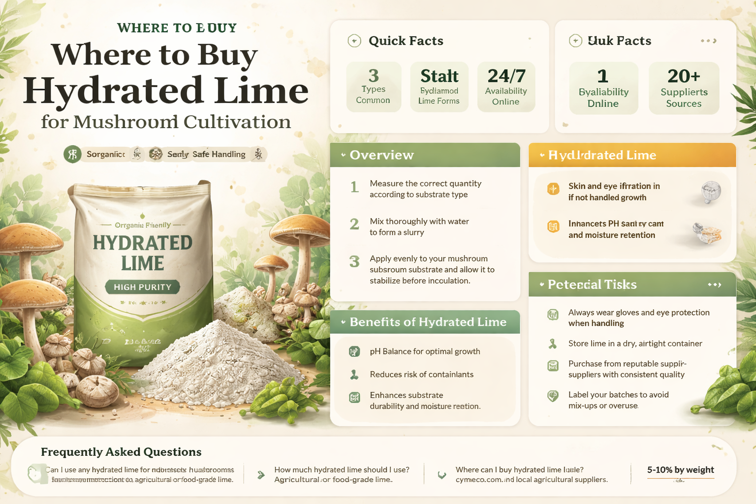 where do i buy hydrated lime for mushroom cultivation