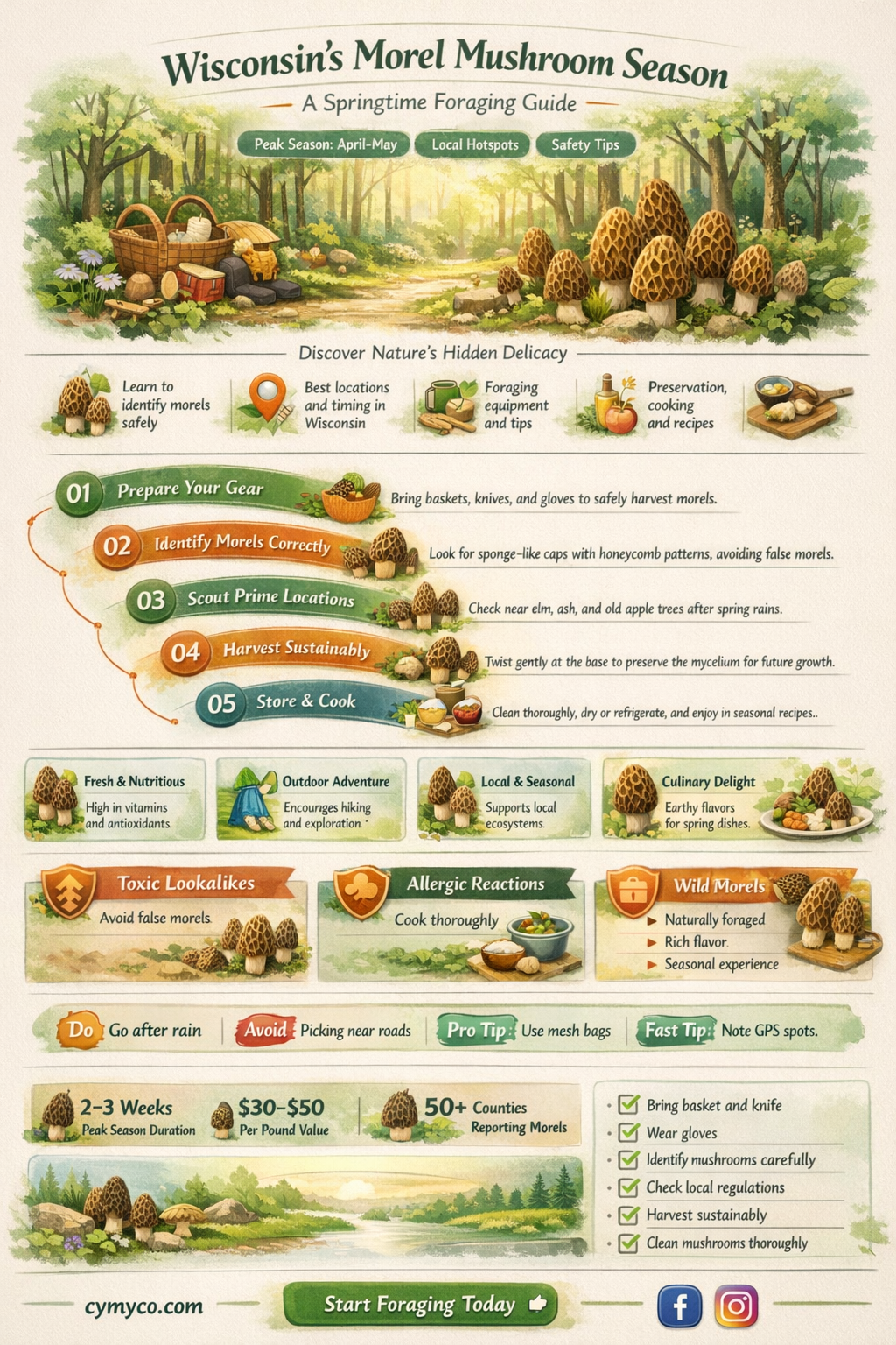 when is morel season in wisconsin