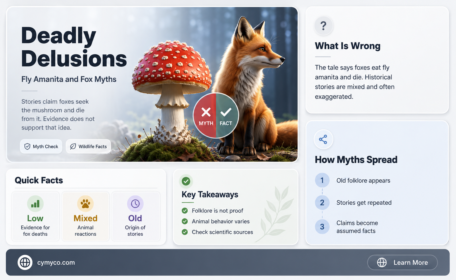 can foxes die to fly amanita
